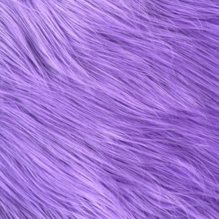 Muestra de tela peluche color lila claro, textura de pelo.